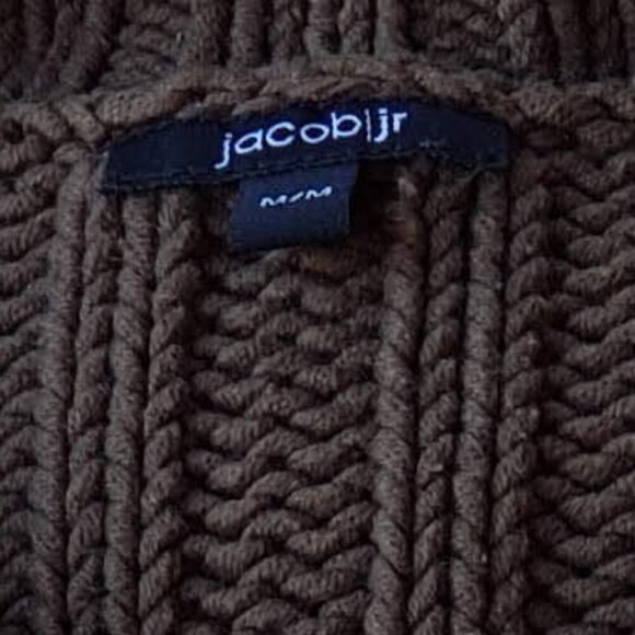 Cottagecore Brown Chunky Knit Cardigan Wooden Toggles Youth Med - Picture 5 of 6
